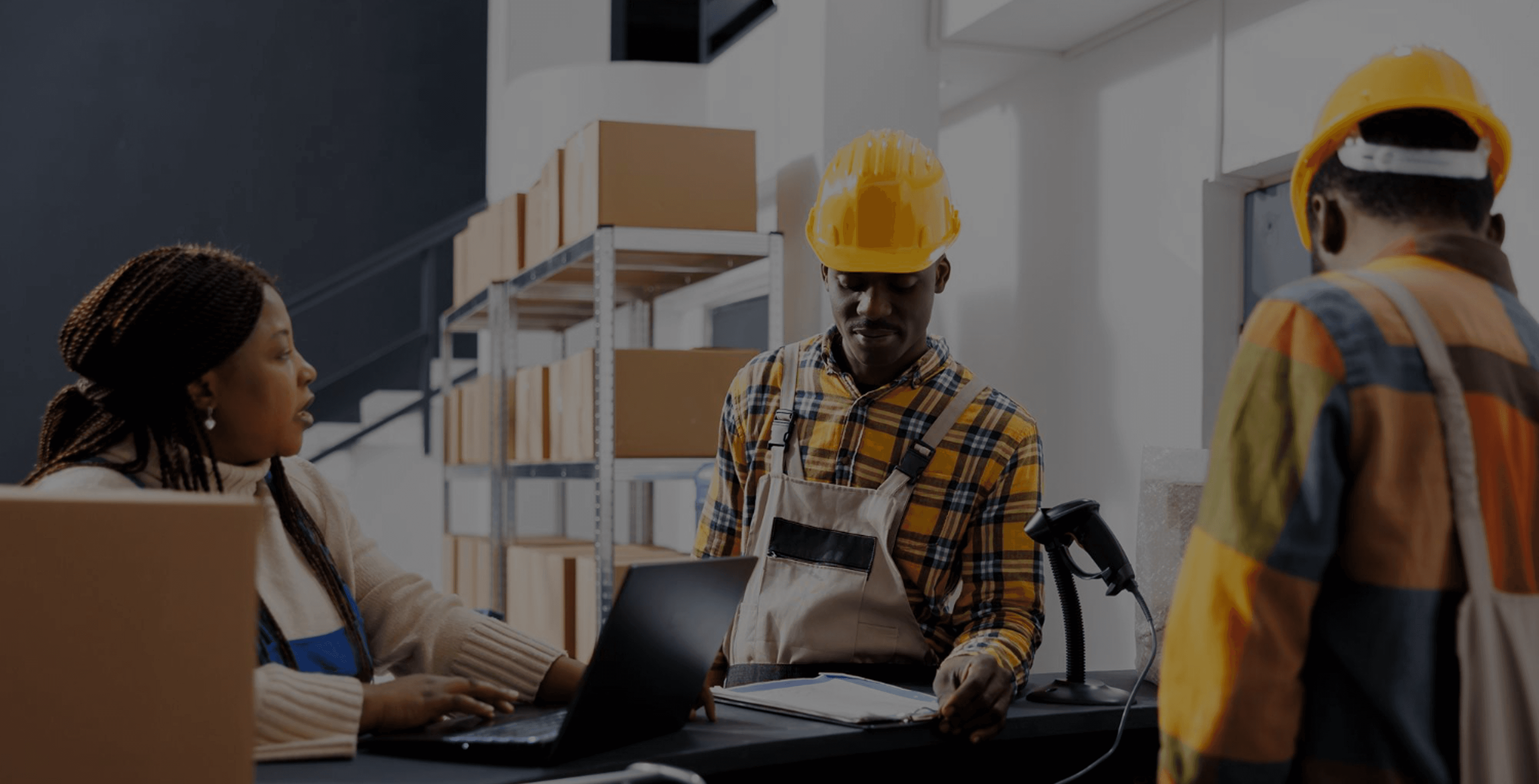 Courier company team